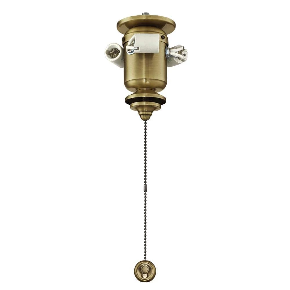 3-Light Antique Brass Ceiling Fan Bowl Fitter LED Light Kit by FANIMATION 1 3-Light Antique Brass Ceiling Fan Bowl Fitter LED Light Kit by FANIMATION