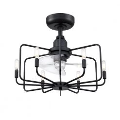 Influencer 22 in. Indoor Black Ceiling Fan with Light by FANIMATION