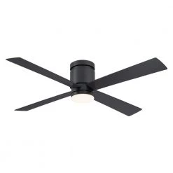 Kwartet 52 in. Indoor/Outdoor Black Ceiling Fan with Light by FANIMATION