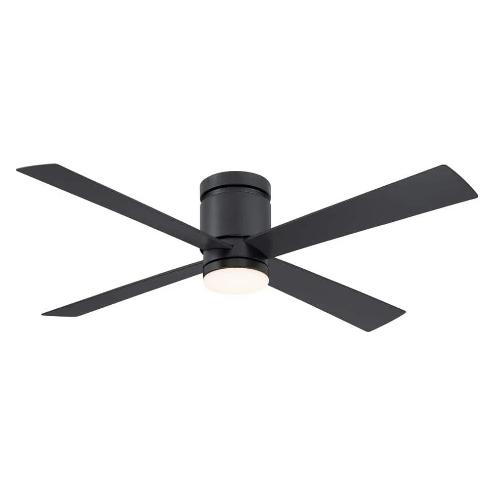 Kwartet 52 in. Indoor/Outdoor Black Ceiling Fan with Light by FANIMATION 1 Kwartet 52 in. Indoor/Outdoor Black Ceiling Fan with Light by FANIMATION