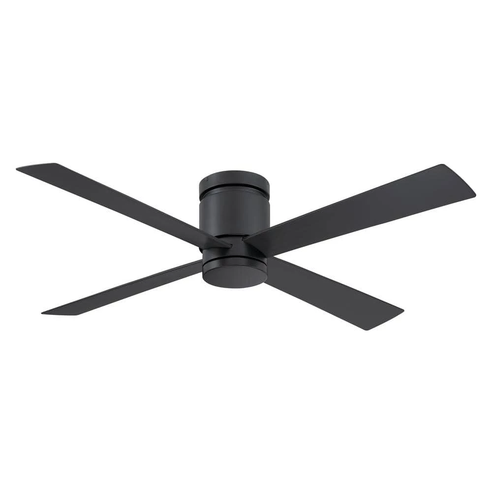 Kwartet 52 in. Indoor/Outdoor Black Ceiling Fan with Light by FANIMATION 2 Kwartet 52 in. Indoor/Outdoor Black Ceiling Fan with Light by FANIMATION - Image 2