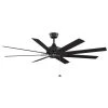 Levon AC 63 in. Black Ceiling Fan with Black Blades by FANIMATION