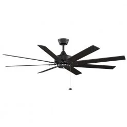 Levon AC 63 in. Black Ceiling Fan with Black Blades by FANIMATION