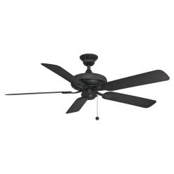 Edgewood 52 52 in. Indoor/Outdoor Black Ceiling Fan by FANIMATION