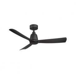 Kute 44 in. Indoor/Outdoor Black Ceiling Fan with Remote Control and DC Motor by FANIMATION