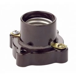 Pony Cleat Style Lamp Holder, Brown by Leviton