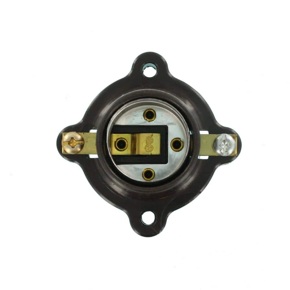 Pony Cleat Style Lamp Holder, Brown by Leviton 2 Pony Cleat Style Lamp Holder, Brown by Leviton - Image 2