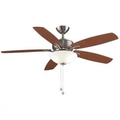 Aire Deluxe 52 in. Brushed Nickel Ceiling Fan with Cherry/Dark Walnut Blades and LED Bowl Light Kit by FANIMATION -FANIMATION Shop brushed nickel fanimation ceiling fans with lights fp6285bbn c3 1000