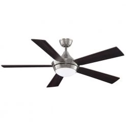 Celano V2 52 in. Integrated LED Brushed Nickel Ceiling Fan with Opal Frosted Glass Light Kit and Remote Control by FANIMATION