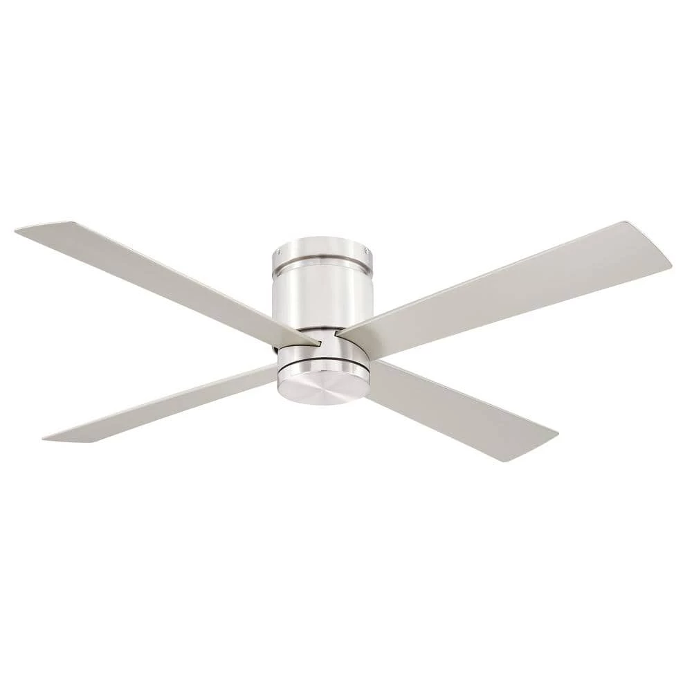 Kwartet 52 in. Indoor/Outdoor Brushed Nickel Ceiling Fan with Light Kit by FANIMATION 2 Kwartet 52 in. Indoor/Outdoor Brushed Nickel Ceiling Fan with Light Kit by FANIMATION - Image 2