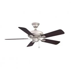 Edgewood 44 44 in. Indoor/Outdoor Brushed Nickel with Dark Walnut Blades Ceiling Fan by FANIMATION
