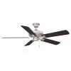Edgewood 52 52 in. Indoor/Outdoor Brushed Nickel with Dark Walnut Blades Ceiling Fan by FANIMATION