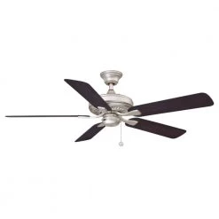 Edgewood 52 52 in. Indoor/Outdoor Brushed Nickel with Dark Walnut Blades Ceiling Fan by FANIMATION
