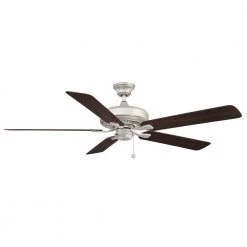 Edgewood 60 60 in. Indoor/Outdoor Brushed Nickel with Dark Walnut Blades Ceiling Fan by FANIMATION
