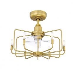 FANIMATION Shop 17 Influencer 22 in. Indoor Brushed Satin Brass Ceiling Fan with Light by FANIMATION