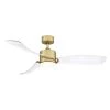 SculptAire 52 in. Integrated LED Brushed Satin Brass Ceiling Fan with Light Kit and Remote Control by FANIMATION