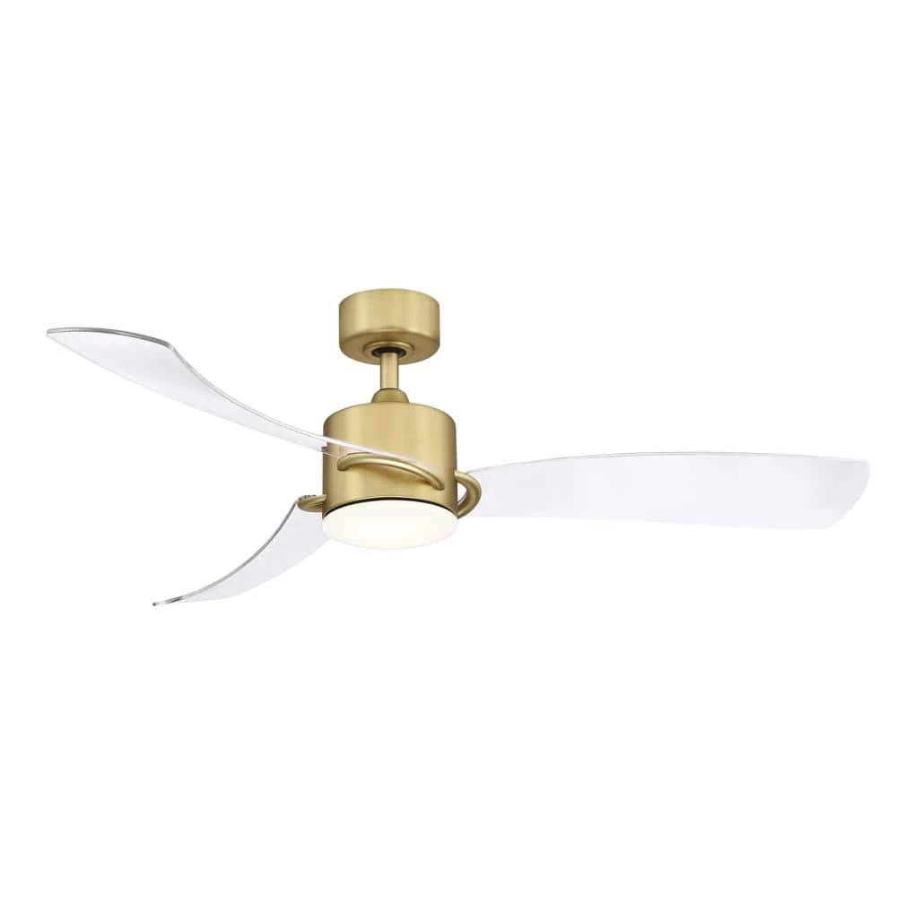 SculptAire 52 in. Integrated LED Brushed Satin Brass Ceiling Fan with Light Kit and Remote Control by FANIMATION 1 SculptAire 52 in. Integrated LED Brushed Satin Brass Ceiling Fan with Light Kit and Remote Control by FANIMATION