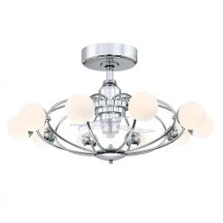 Kerring 32 in. Indoor Chrome Ceiling Fan with Light Kit by FANIMATION