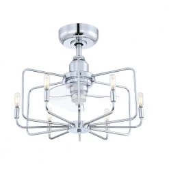 Influencer 22 in. Indoor Chrome Ceiling Fan with Light by FANIMATION
