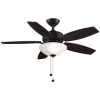 Aire Deluxe 44 in. Dark Bronze Ceiling Fan with Cherry/Dark Walnut Blades and LED Bowl Light Kit by FANIMATION