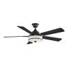 Stafford 52 in. Dark Bronze Ceiling Fan with Light Kit and Remote Control by FANIMATION