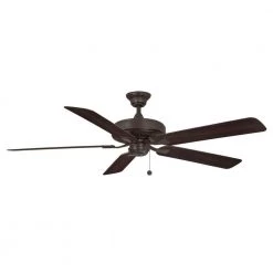 Edgewood 60 60 in. Indoor/Outdoor Dark Bronze with Dark Walnut Blades Ceiling Fan by FANIMATION