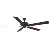 Edgewood 72 72 in. Indoor/Outdoor Dark Bronze with Dark Walnut Blades Ceiling Fan by FANIMATION
