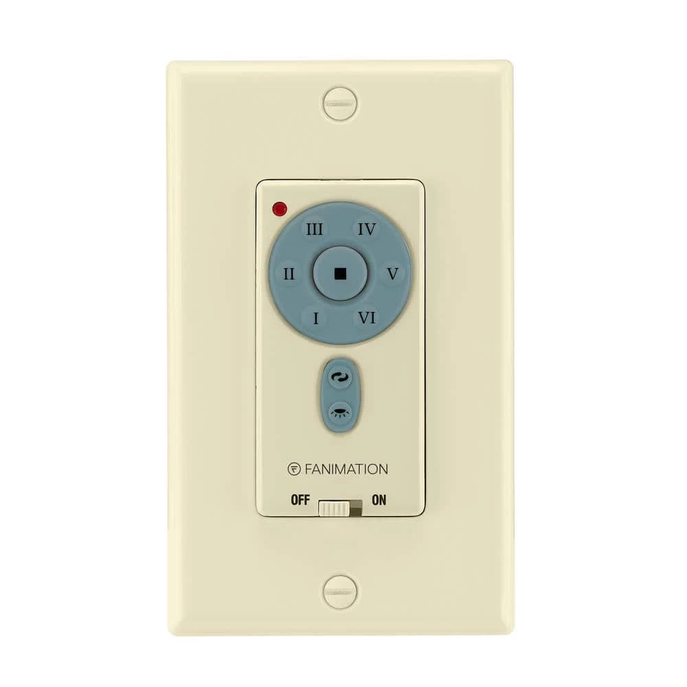 6-Speed DC Motor Wall Switch, Off-White by FANIMATION 1 6-Speed DC Motor Wall Switch, Off-White by FANIMATION