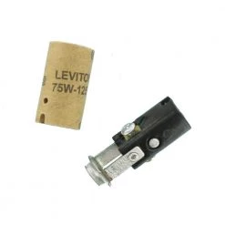 75W Candelabra Base One-Piece Single Circuit Keyless Hickey Mount Phenolic Incandescent Lampholder, Black by Leviton -FANIMATION Shop leviton lamp accessories 10025 66 1000