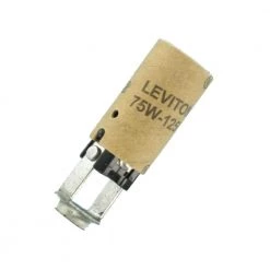 75W Candelabra Base One-Piece Single Circuit Keyless Hickey Mount Phenolic Incandescent Lampholder, Black by Leviton -FANIMATION Shop leviton lamp accessories 10025 a0 1000