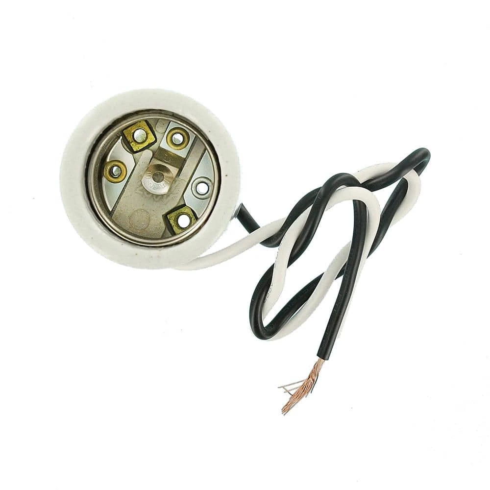 660W Medium Base One-Piece Single Circuit Keyless Glazed Porcelain Incandescent Lampholder, White by Leviton 2 660W Medium Base One-Piece Single Circuit Keyless Glazed Porcelain Incandescent Lampholder, White by Leviton - Image 2