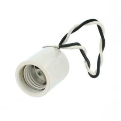 660W Medium Base One-Piece Single Circuit Keyless Mounting Screws Glazed Porcelain Incandescent Lampholder, White by Leviton 6 660W Medium Base One-Piece Single Circuit Keyless Mounting Screws Glazed Porcelain Incandescent Lampholder, White by Leviton -FANIMATION Shop leviton lamp accessories 10085 a0 1000