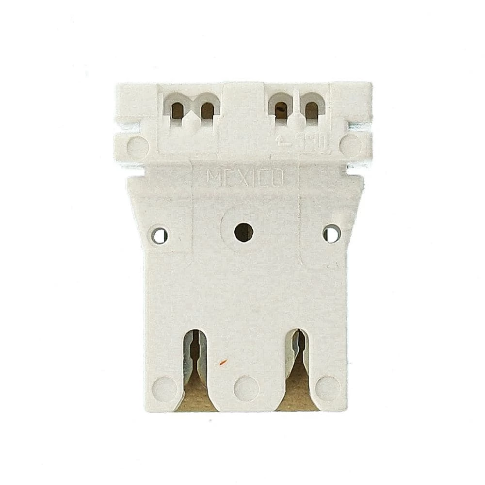 660W Medium Base Bi-Pin Low Profile Slide-On Straight-In Double Edge Disconnect Fluorescent Lampholder, White by Leviton 2 660W Medium Base Bi-Pin Low Profile Slide-On Straight-In Double Edge Disconnect Fluorescent Lampholder, White by Leviton - Image 2