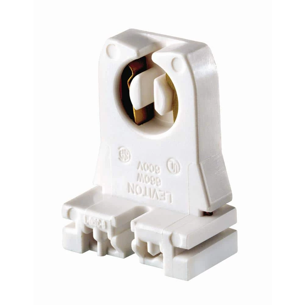 660W Medium G13 Base Bi-Pin Low Profile Slide-On Turn-Type Disconnect Standard Fluorescent Lampholder, White by Leviton 1 660W Medium G13 Base Bi-Pin Low Profile Slide-On Turn-Type Disconnect Standard Fluorescent Lampholder, White by Leviton