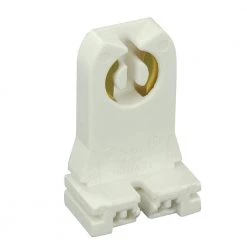 660W Medium Base Bi-Pin Tall Profile Slide-On Turn-Type Standard Fluorescent Lampholder, White by Leviton