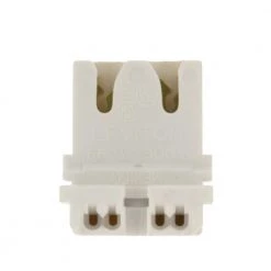 660W Medium Base T8 Bi-Pin Low Profile Slide-On Straight-In Double Edge Standard Fluorescent Lampholder, White by Leviton