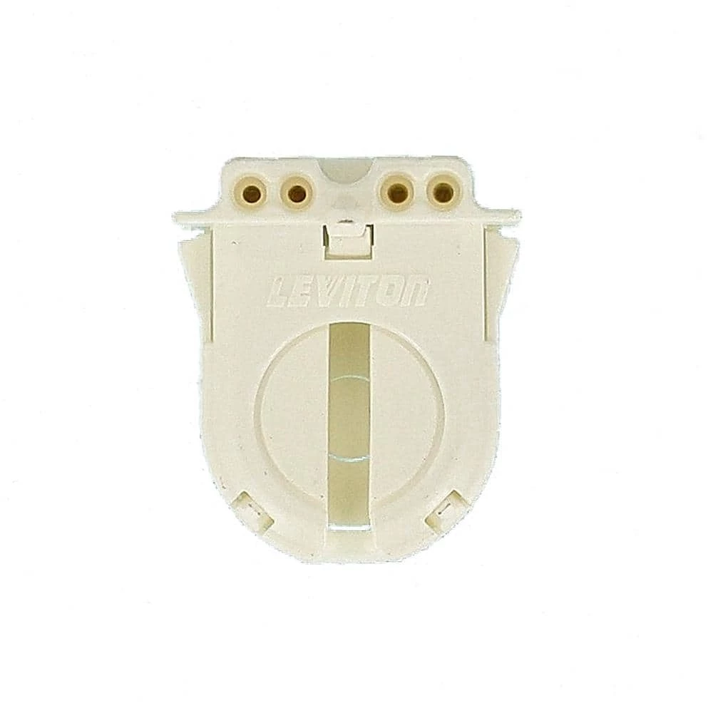 660W Medium Base T8 Bi-Pin Extra-Low Profile Snap-In/Slide-On, Lamp-Lock Standard Fluorescent Lampholder, White by Leviton 2 660W Medium Base T8 Bi-Pin Extra-Low Profile Snap-In/Slide-On, Lamp-Lock Standard Fluorescent Lampholder, White by Leviton - Image 2