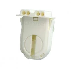 660W Medium Base T8 Bi-Pin Extra-Low Profile Snap-In/Slide-On Lamp-Lock Standard Fluorescent Lampholder, White by Leviton