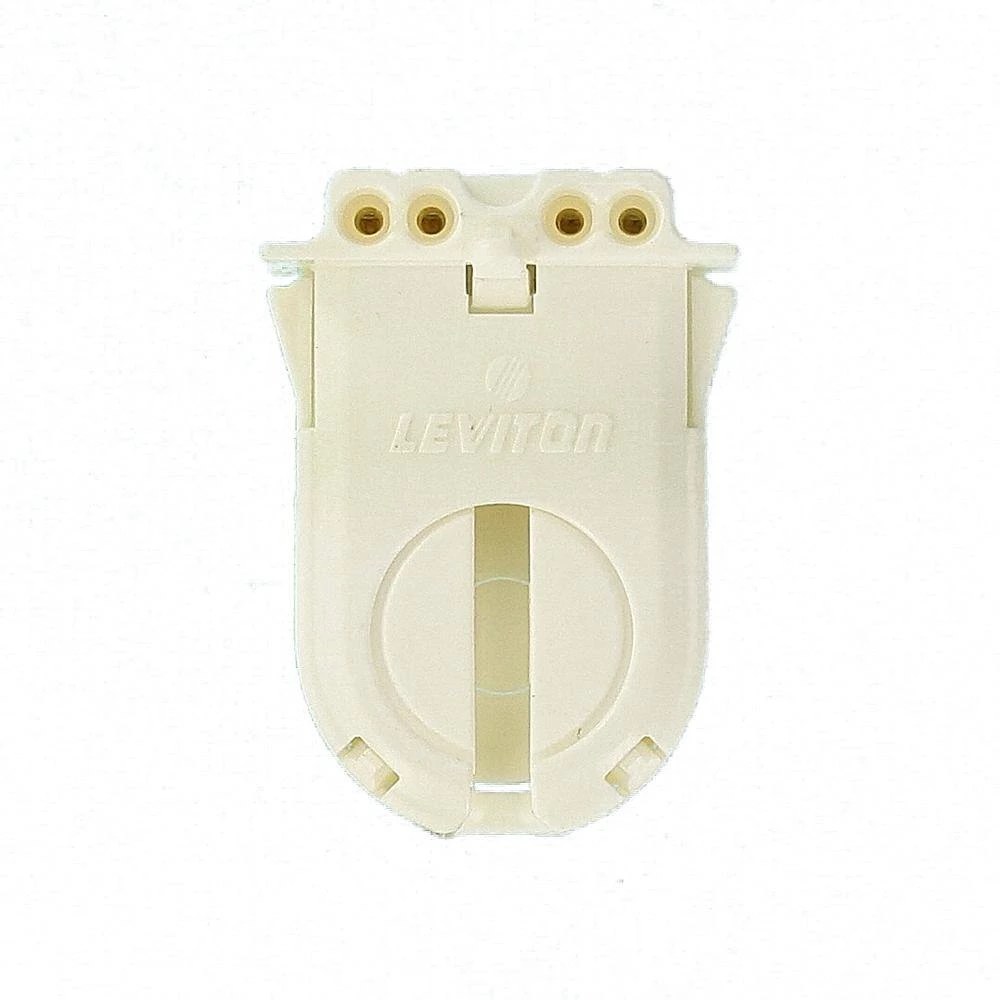 660W Medium Base T8 Bi-Pin Extra-Low Profile Snap-In/Slide-On Fluorescent Lampholder, White by Leviton 2 660W Medium Base T8 Bi-Pin Extra-Low Profile Snap-In/Slide-On Fluorescent Lampholder, White by Leviton - Image 2