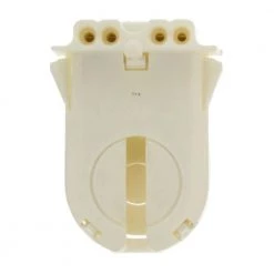 660W Medium Base T8 Bi-Pin Extra-Low Profile Snap-In/Slide-On Fluorescent Lampholder Wide-Wing Design, White by Leviton