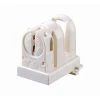 120W Long T-8 to T-5 Adapter Medium to Miniature Base T5 Bi-Pin Slide-On Fluorescent Lampholder, White by Leviton