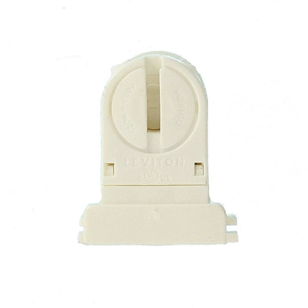 120W Long T-8 to T-5 Adapter Medium to Miniature Base T5 Bi-Pin Slide-On Fluorescent Lampholder, White by Leviton 2 120W Long T-8 to T-5 Adapter Medium to Miniature Base T5 Bi-Pin Slide-On Fluorescent Lampholder, White by Leviton - Image 2