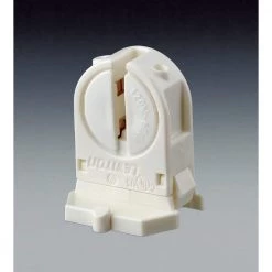 120W Low Profile Miniature Base T5 Bi Pin Lamp Center Snap-In/Slide-On Fluorescent Lampholder, White by Leviton