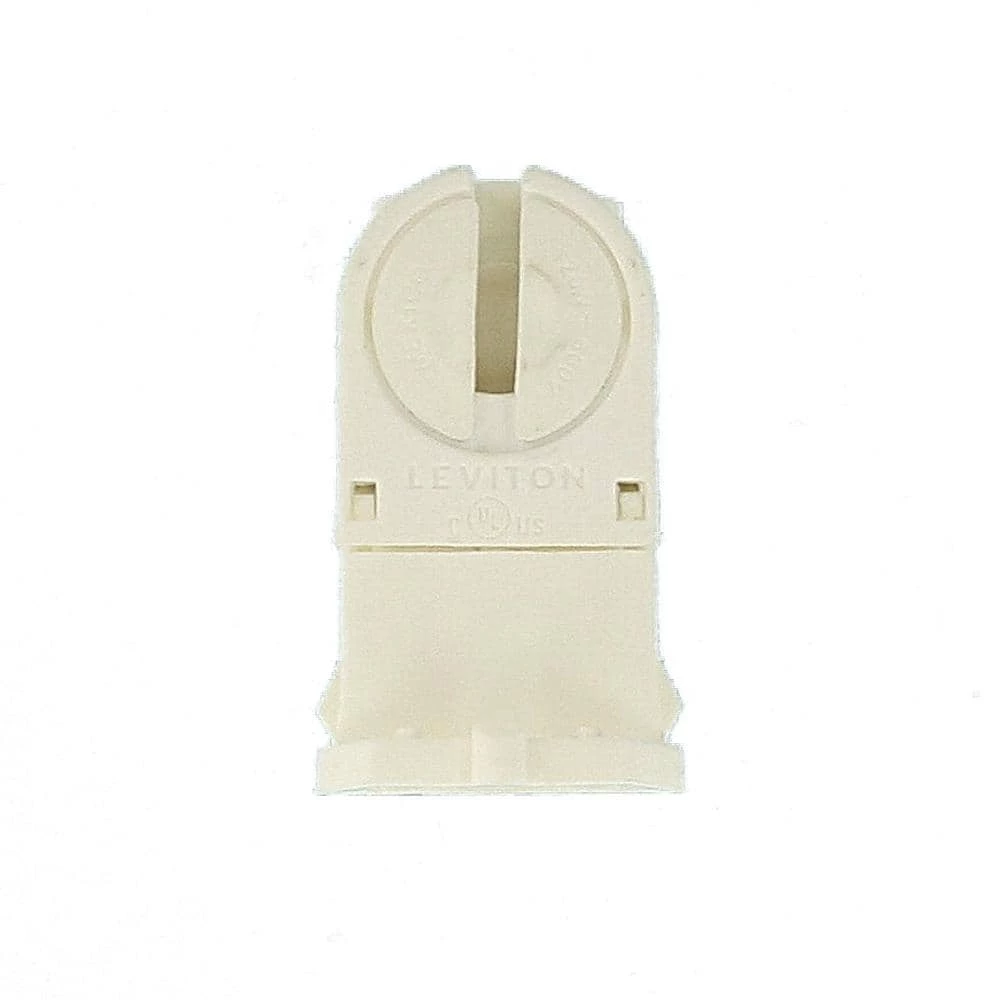 120W Tall Profile Miniature Base T5 Bi Pin Lamp Center Snap-In/Slide-On Twist-In Linear Fluorescent Lampholder, White by Leviton 2 120W Tall Profile Miniature Base T5 Bi Pin Lamp Center Snap-In/Slide-On Twist-In Linear Fluorescent Lampholder, White by Leviton - Image 2