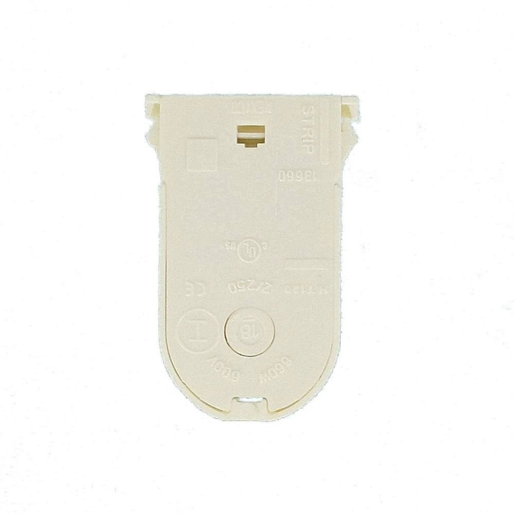 660W Tall Profile Medium Bi Pin Lamp Center for T-8 and T-12 Lamps Snap-In/Slide-On Linear Fluorescent Lampholder, White by Leviton 4 660W Tall Profile Medium Bi Pin Lamp Center for T-8 and T-12 Lamps Snap-In/Slide-On Linear Fluorescent Lampholder, White by Leviton - Image 4