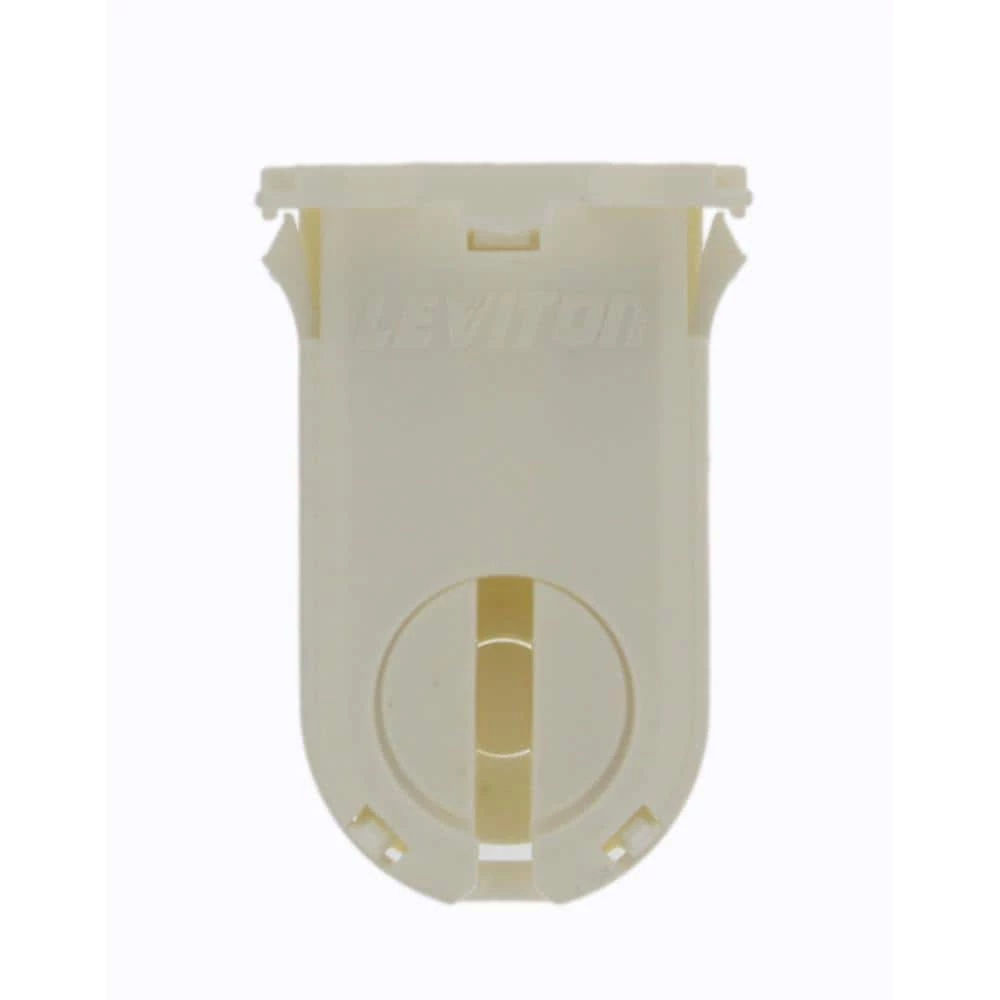 660W Tall Profile Medium Bi Pin Lamp Center for T-8 and T-12 Lamps Snap-In/Slide-On Linear Fluorescent Lampholder, White by Leviton 1 660W Tall Profile Medium Bi Pin Lamp Center for T-8 and T-12 Lamps Snap-In/Slide-On Linear Fluorescent Lampholder, White by Leviton