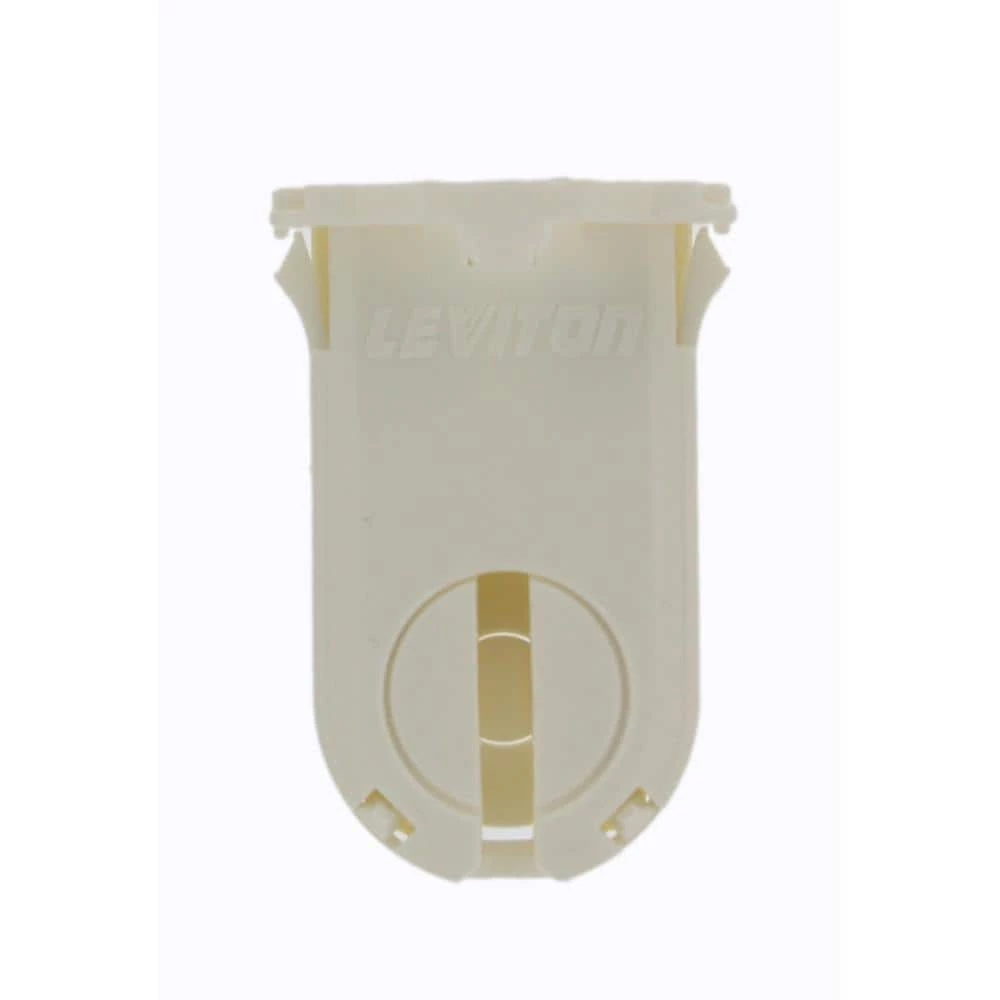 660W Tall Profile Medium Bi Pin Lamp Center for T-8 and T-12 Lamps Snap-In/Slide-On Linear Fluorescent Lampholder, White by Leviton 1 660W Tall Profile Medium Bi Pin Lamp Center for T-8 and T-12 Lamps Snap-In/Slide-On Linear Fluorescent Lampholder, White by Leviton