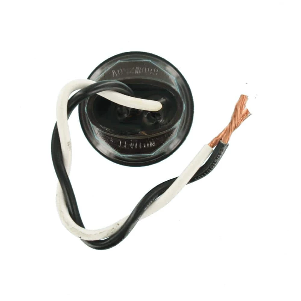 660W Phenolic Pan Medium Base Keyless Incandescent Lampholder, White by Leviton 4 660W Phenolic Pan Medium Base Keyless Incandescent Lampholder, White by Leviton - Image 4