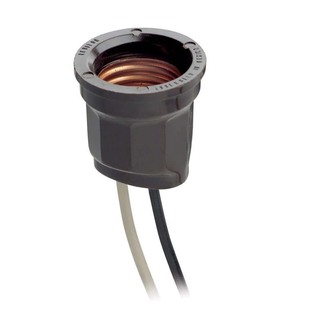 660W Phenolic Pan Medium Base Keyless Incandescent Lampholder, White by Leviton 1 660W Phenolic Pan Medium Base Keyless Incandescent Lampholder, White by Leviton