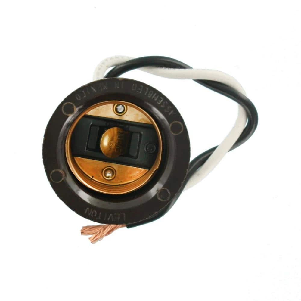 660W Phenolic Pan Medium Base Keyless Incandescent Lampholder, White by Leviton 2 660W Phenolic Pan Medium Base Keyless Incandescent Lampholder, White by Leviton - Image 2